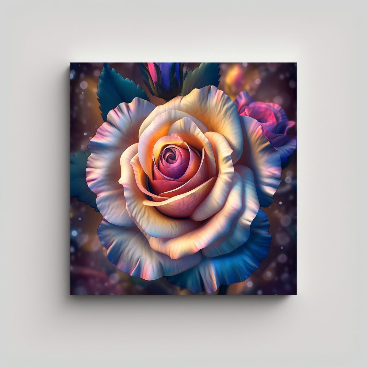 GENERICO - Cuadro Creativo Único Retrato De Rosa 70x70 Cm