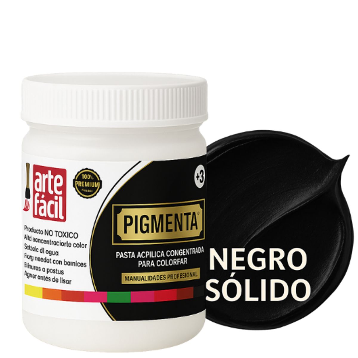 PASTA ACRILICA CONCENTRADA PIGMENTO PARA COLOREAR - 115 ML NEGRO, marca GENERICO - Foto Principal