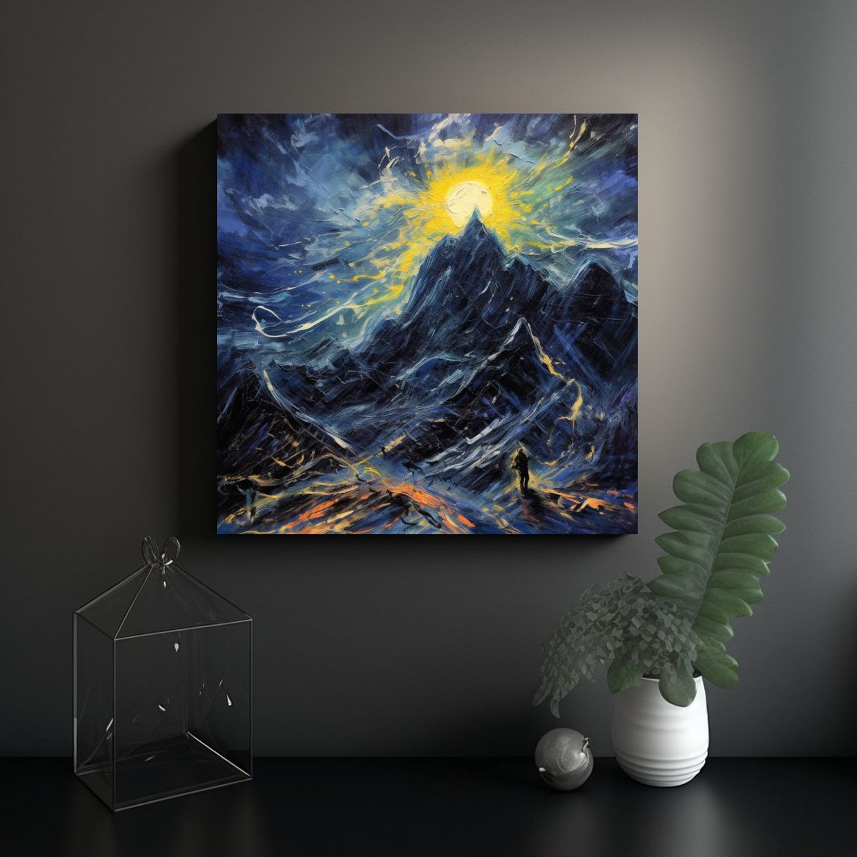 GENERICO - Pinturas Decorativas En Estilo Expresionista De 90x90 Cm