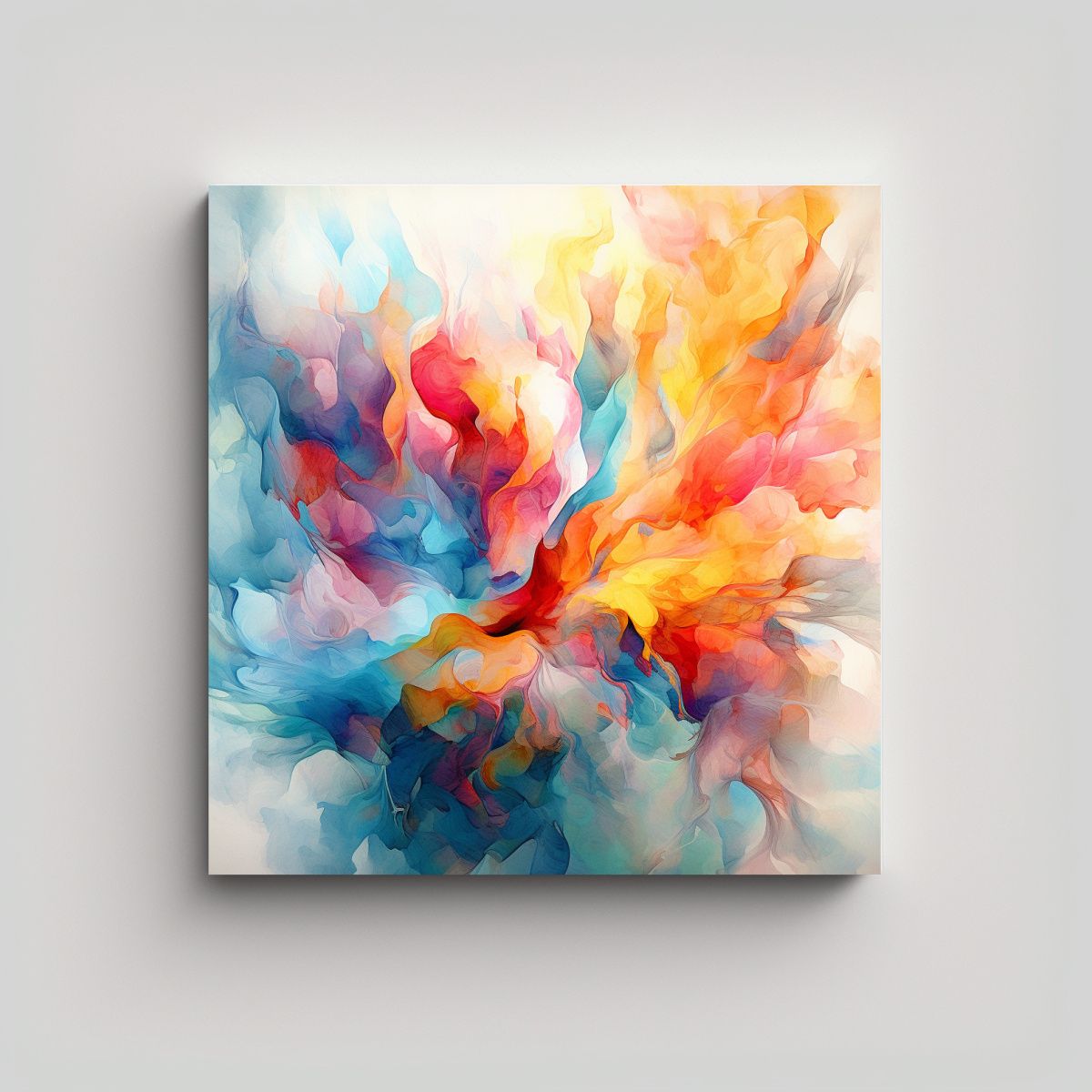 GENERICO - Pintura Decorativa Juvenil Estilo Acuarela De 80x80 Cm