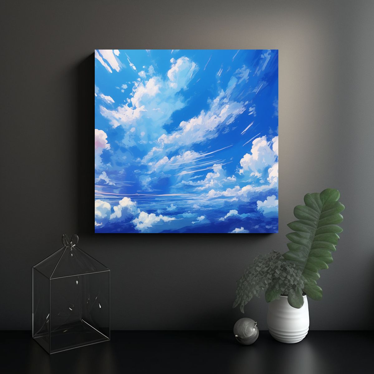 GENERICO - Pintura Lienzo Tela Innovador Cielo Verano Solo 90x90 Cm