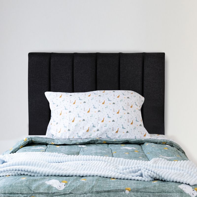 GENERICO - Respaldo de cama 1 plaza Tubular Negro