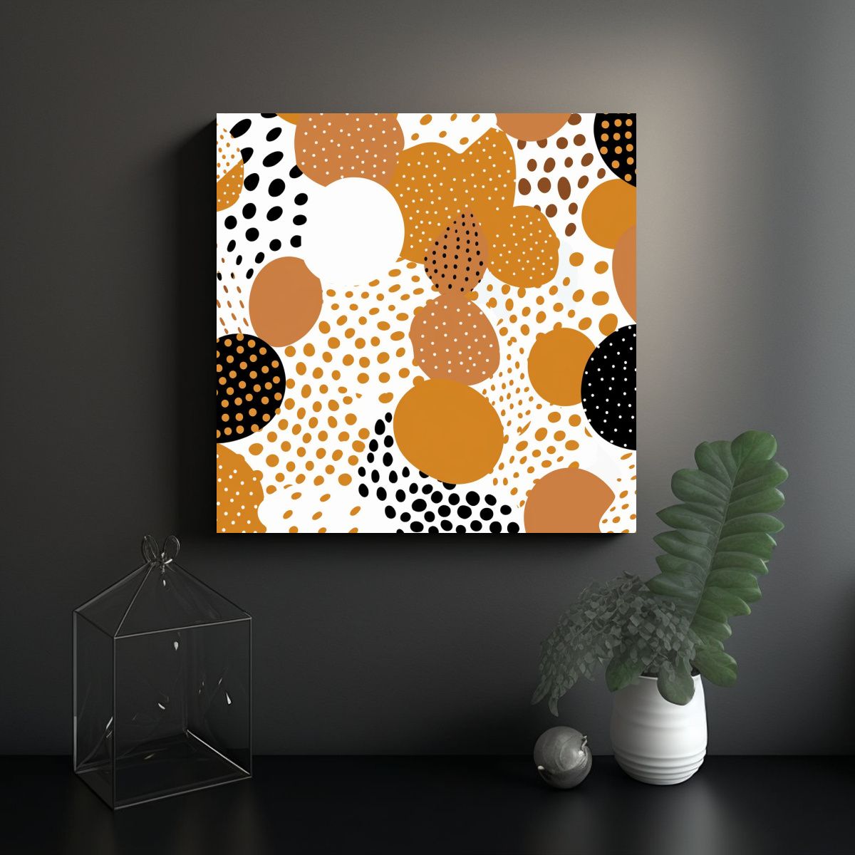 GENERICO - Cuadro Vintage Minimalista Con Patrones 70x70 Cm