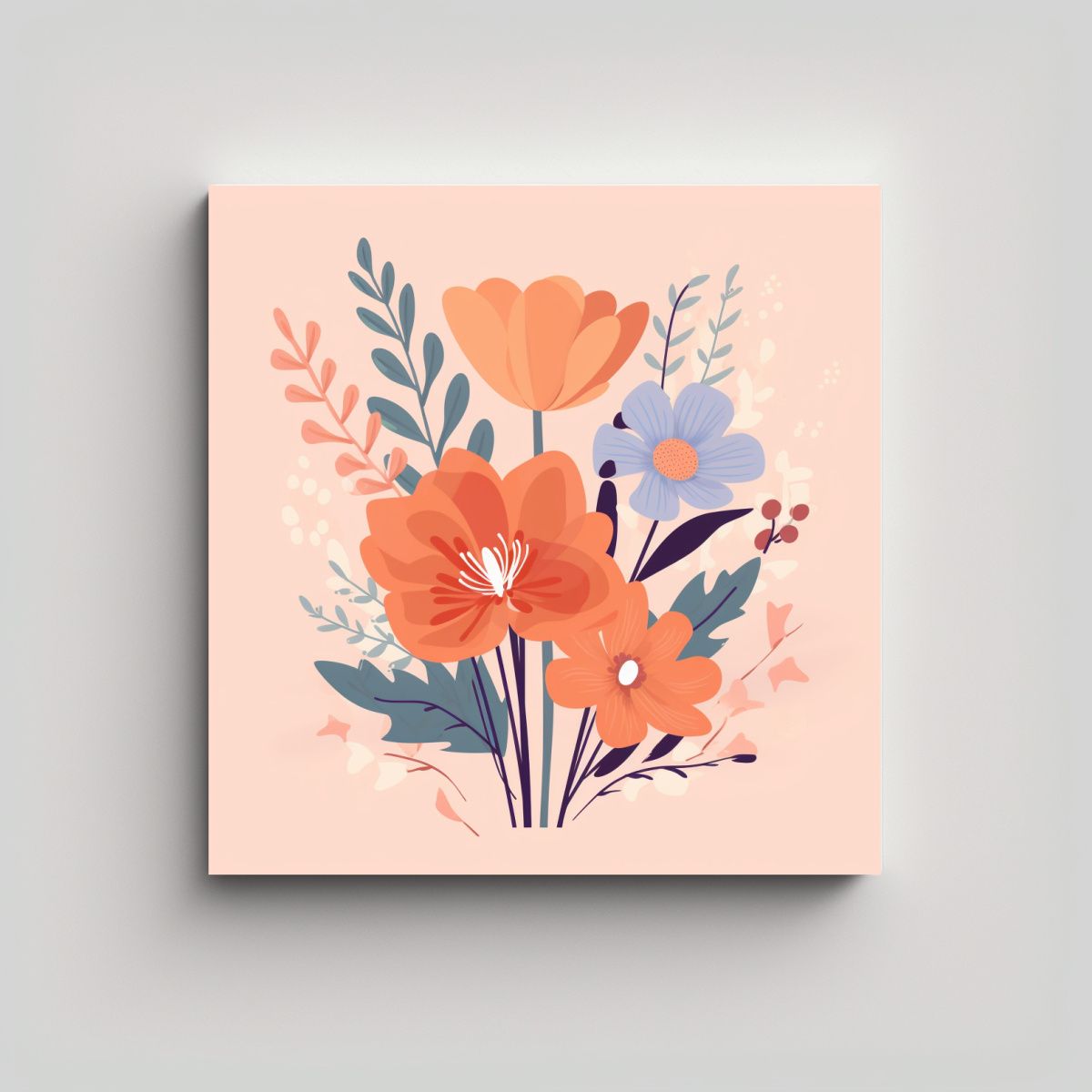 GENERICO - Cuadro Vanguardia Living Ilustración Flat De 70x70 Cm