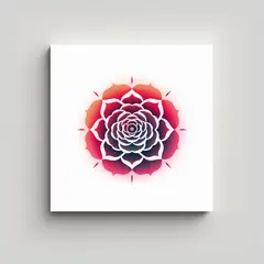 GENERICO - Cuadro Decorativo Geometría Sagrada Y Rosa 70x70 Cm