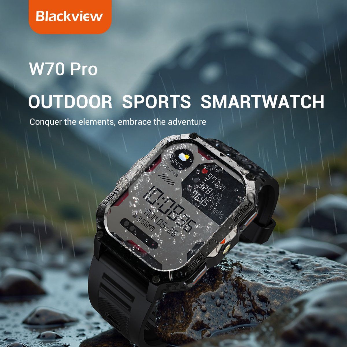 BLACKVIEW - Blackview W70 Pro Smartwatch Rudo rugerizado Batería 20 días Militar