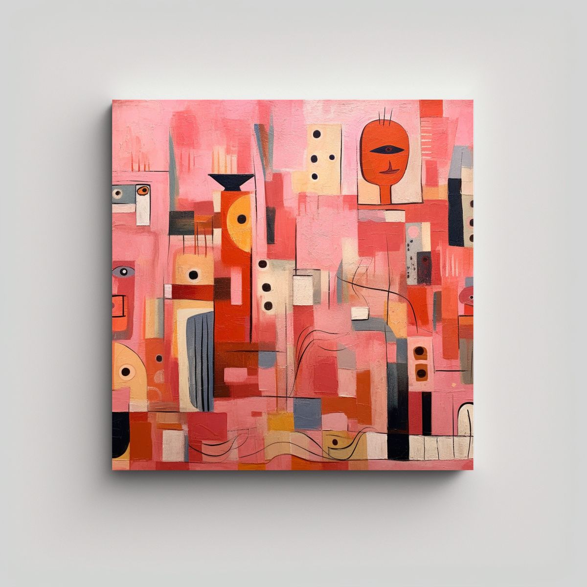 GENERICO - Pinturas Abstractas En La Pared De Koby Ashansky 80x80 Cm