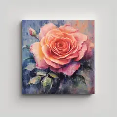 GENERICO - Bastidor Fantástico De Rosas Maiden Blush En 80x80 Cm.