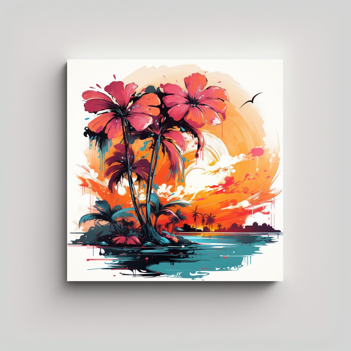 GENERICO - Pinturas De Decoración En Estilo Neonoir Neo Pop 80x80 Cm