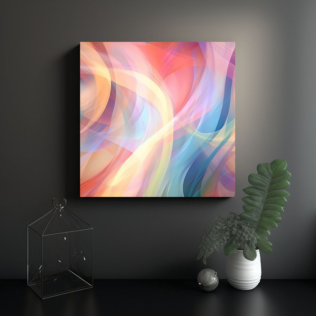 GENERICO - Pinturas Abstractas Para Decoración De 80x80 Cm