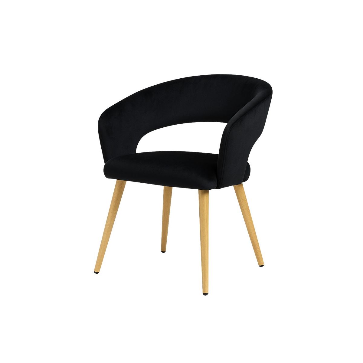 HABITA2 CHILE - Sitial Florencia Patas Simil Madera - Negro