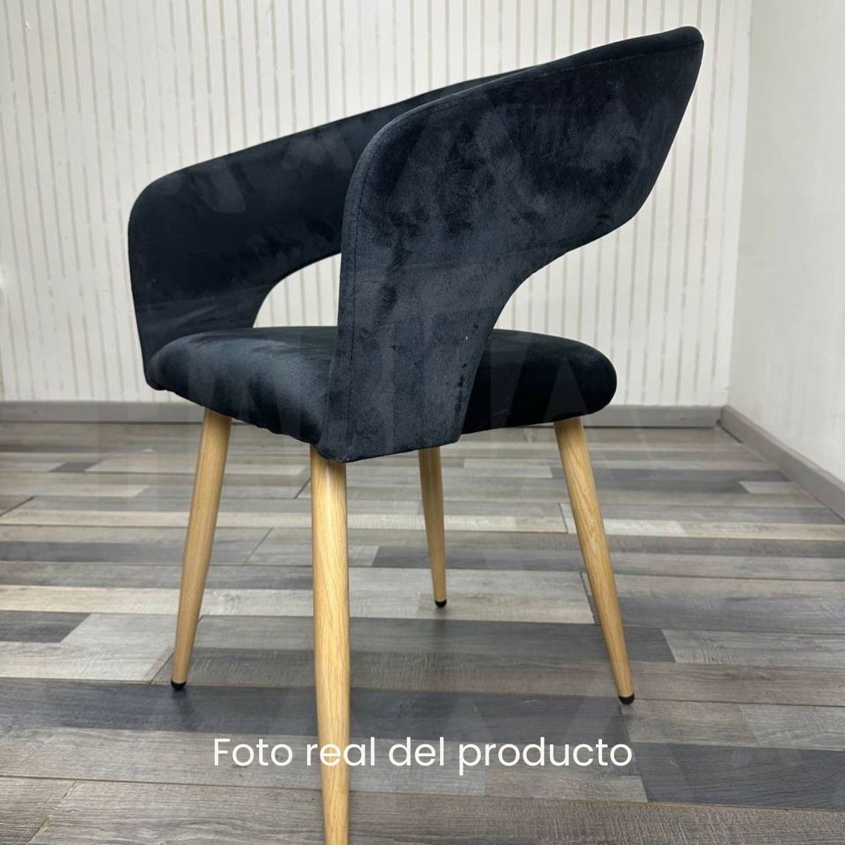 HABITA2 CHILE - Sitial Florencia Patas Simil Madera - Negro