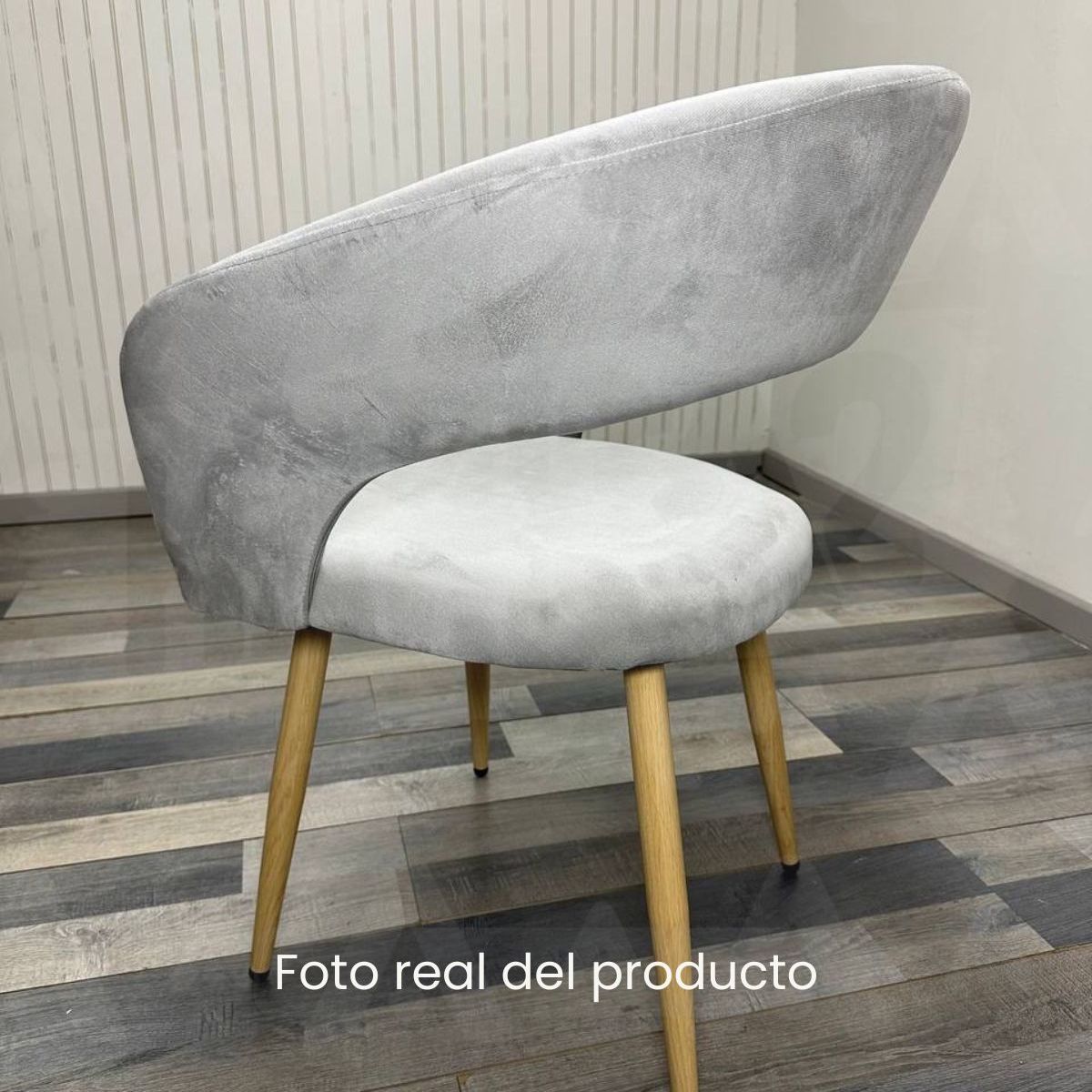 HABITA2 CHILE - Sitial Florencia Patas Simil Madera - Gris