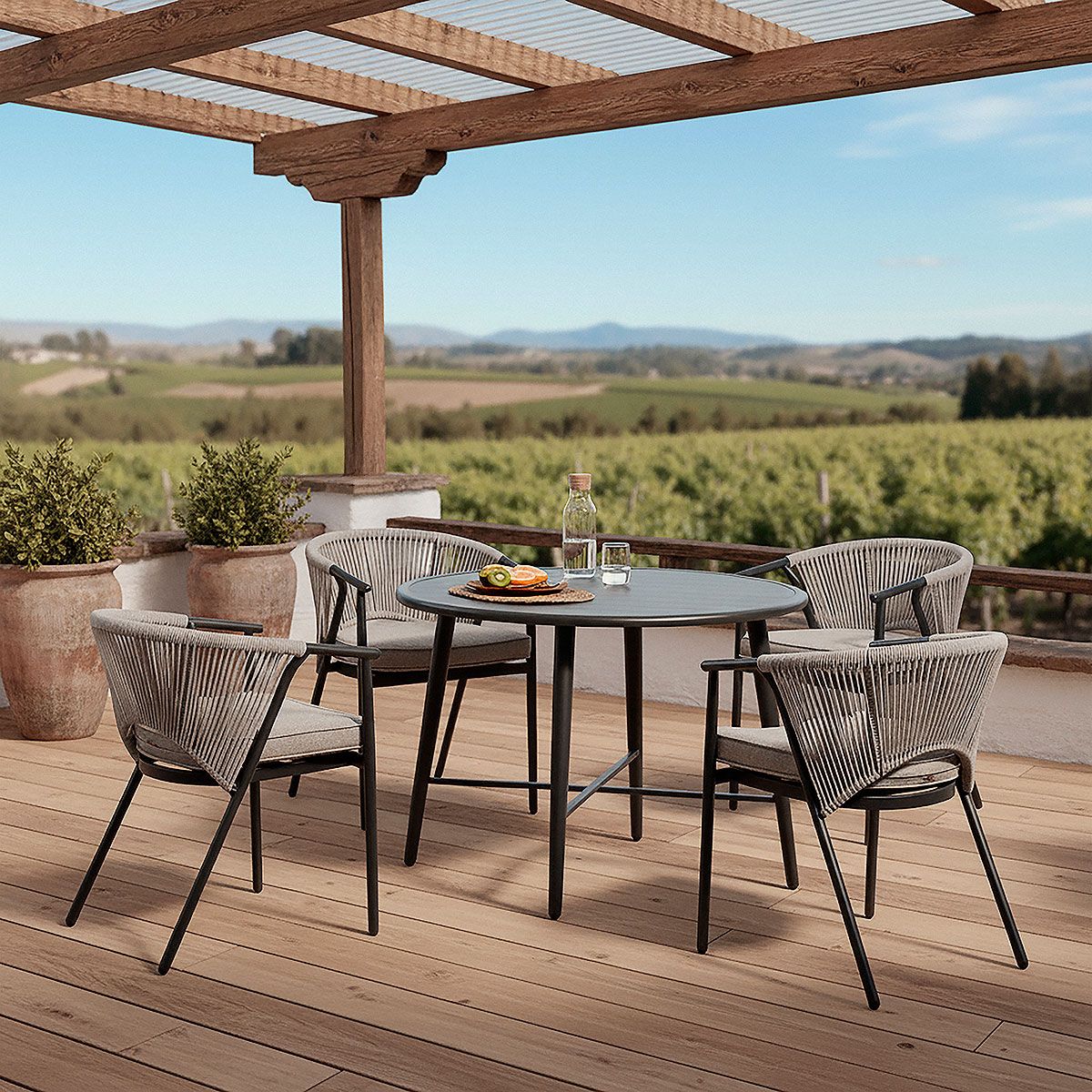 ROSEN - Juego Comedor de Terraza Buzut 5 Piezas