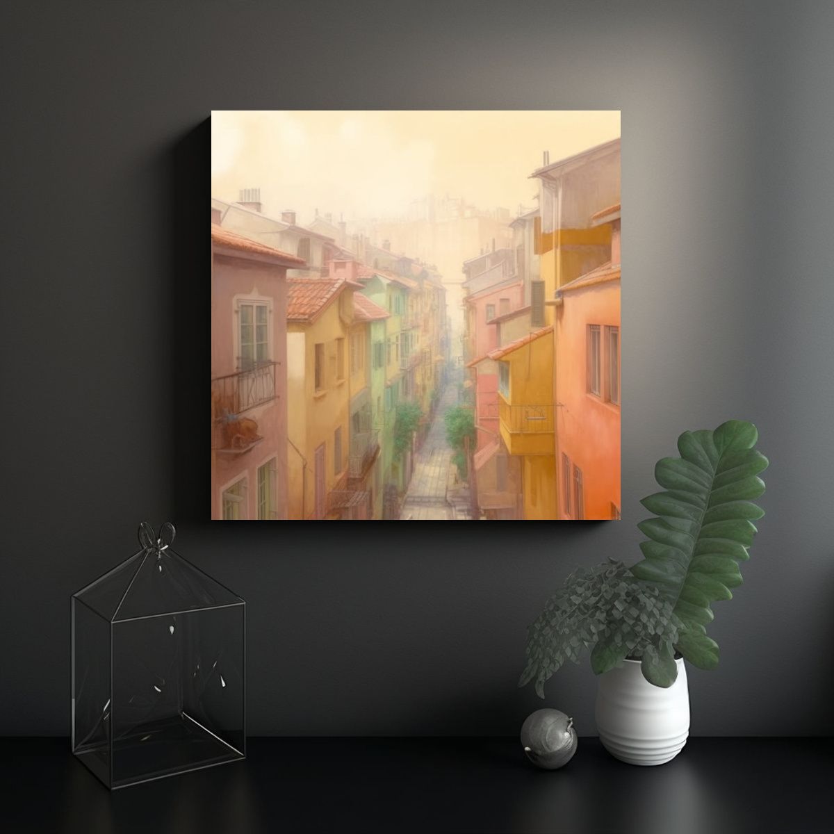 GENERICO - Cuadros Decorativos Para Sala En Estilo Colorido 80x80 Cm