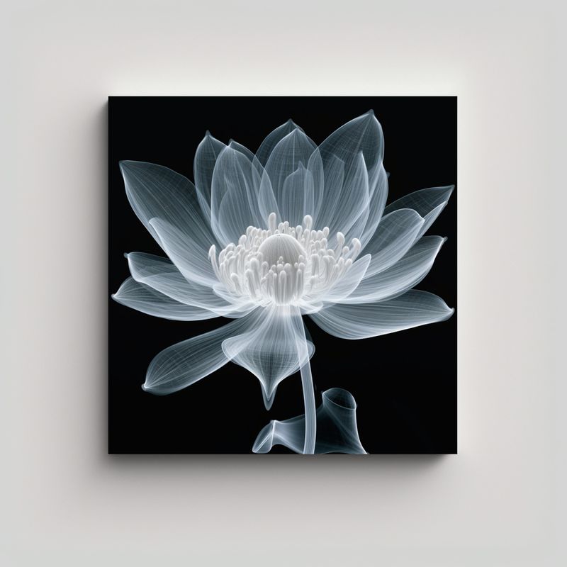 GENERICO - Cuadro Macro Fotografía Creativa - Cultura Lotus 70x70 Cm