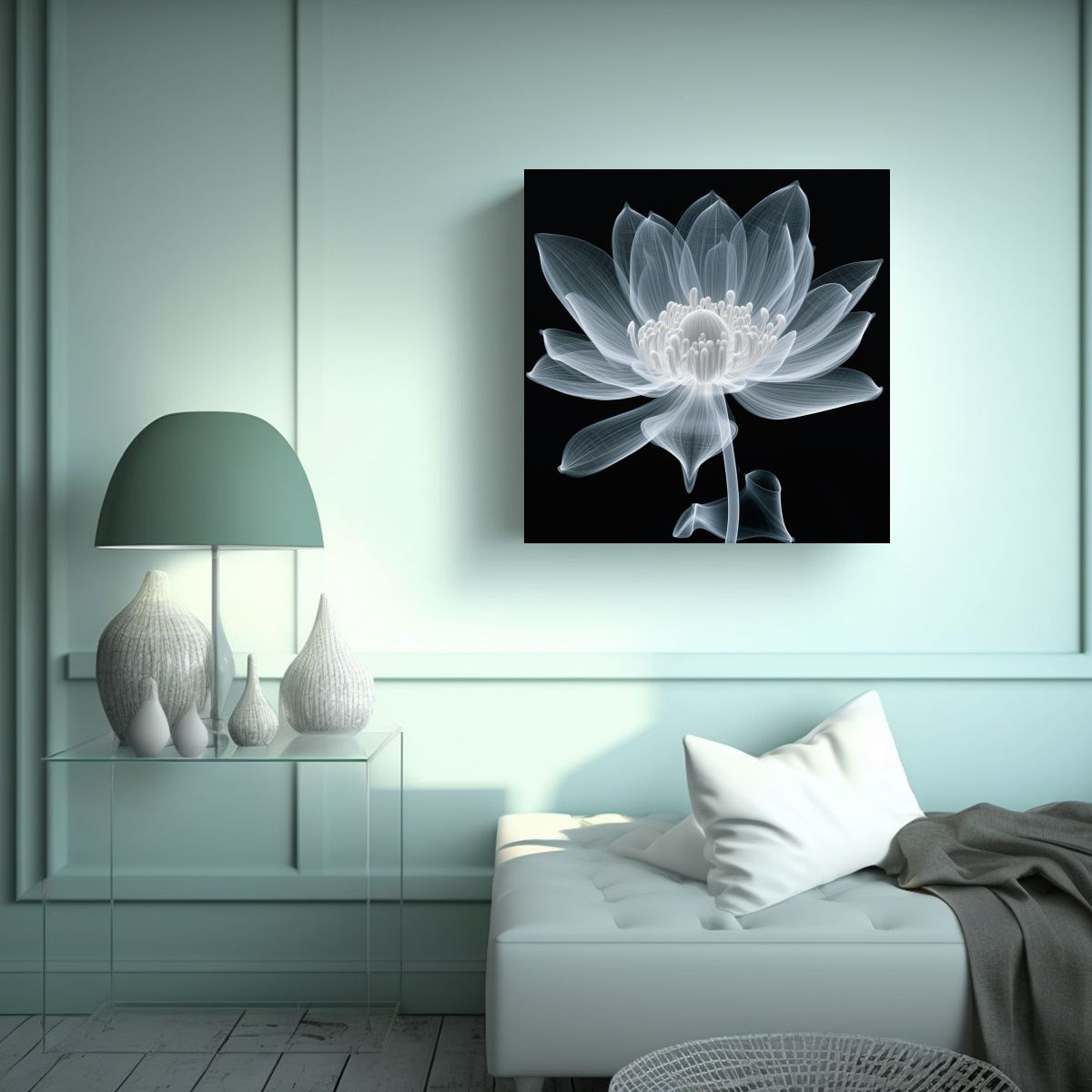 GENERICO - Cuadro Macro Fotografía Creativa - Cultura Lotus 70x70 Cm