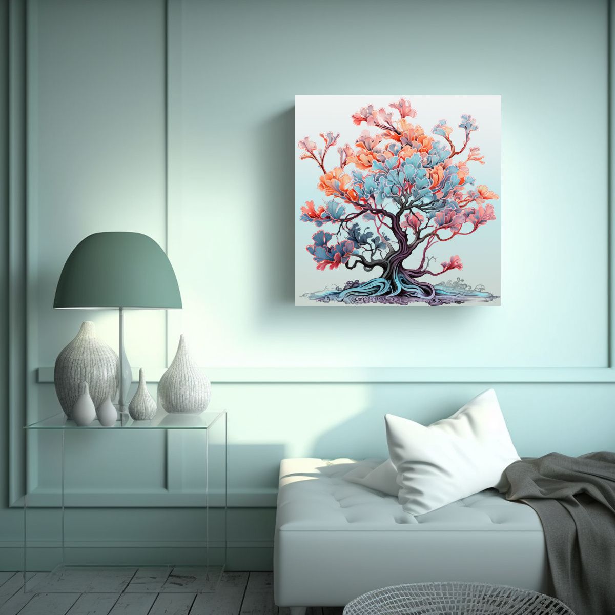 GENERICO - Cuadro Colores Fantasía Para Decoración Con 80x80 Cm