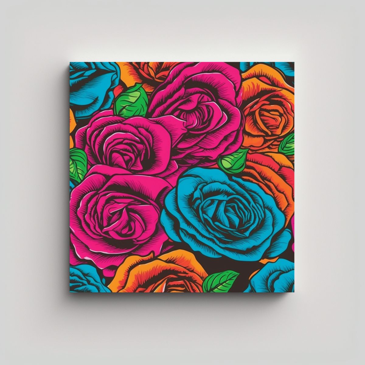 GENERICO - Cuadros Decorativos Mundo Vibrante De 70x70 Cm