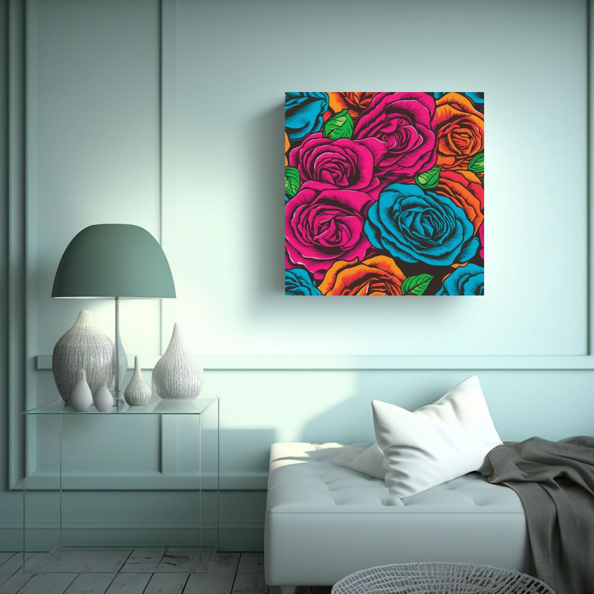 GENERICO - Cuadros Decorativos Mundo Vibrante De 70x70 Cm