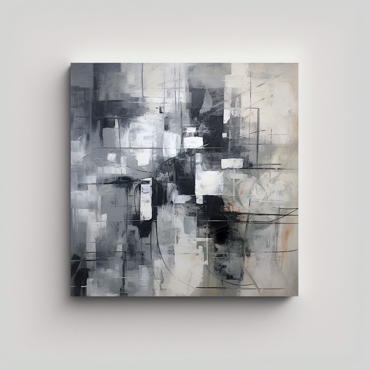 GENERICO - Lienzo De Tela Moderno Protagonismo En Pintura 70x70 Cm