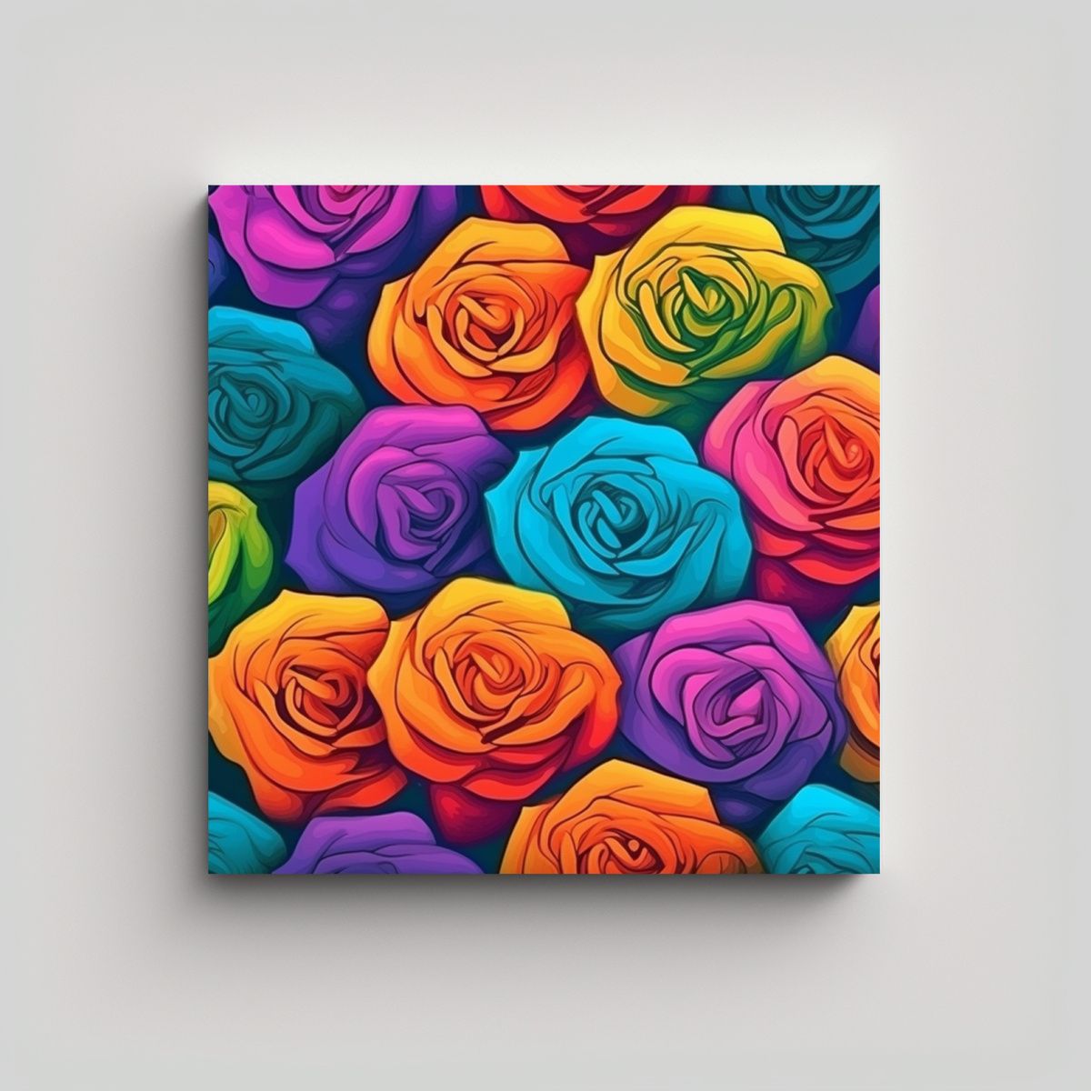 GENERICO - Patrón De Textura Sublimada Cuadro Colorido 90x90 Cm