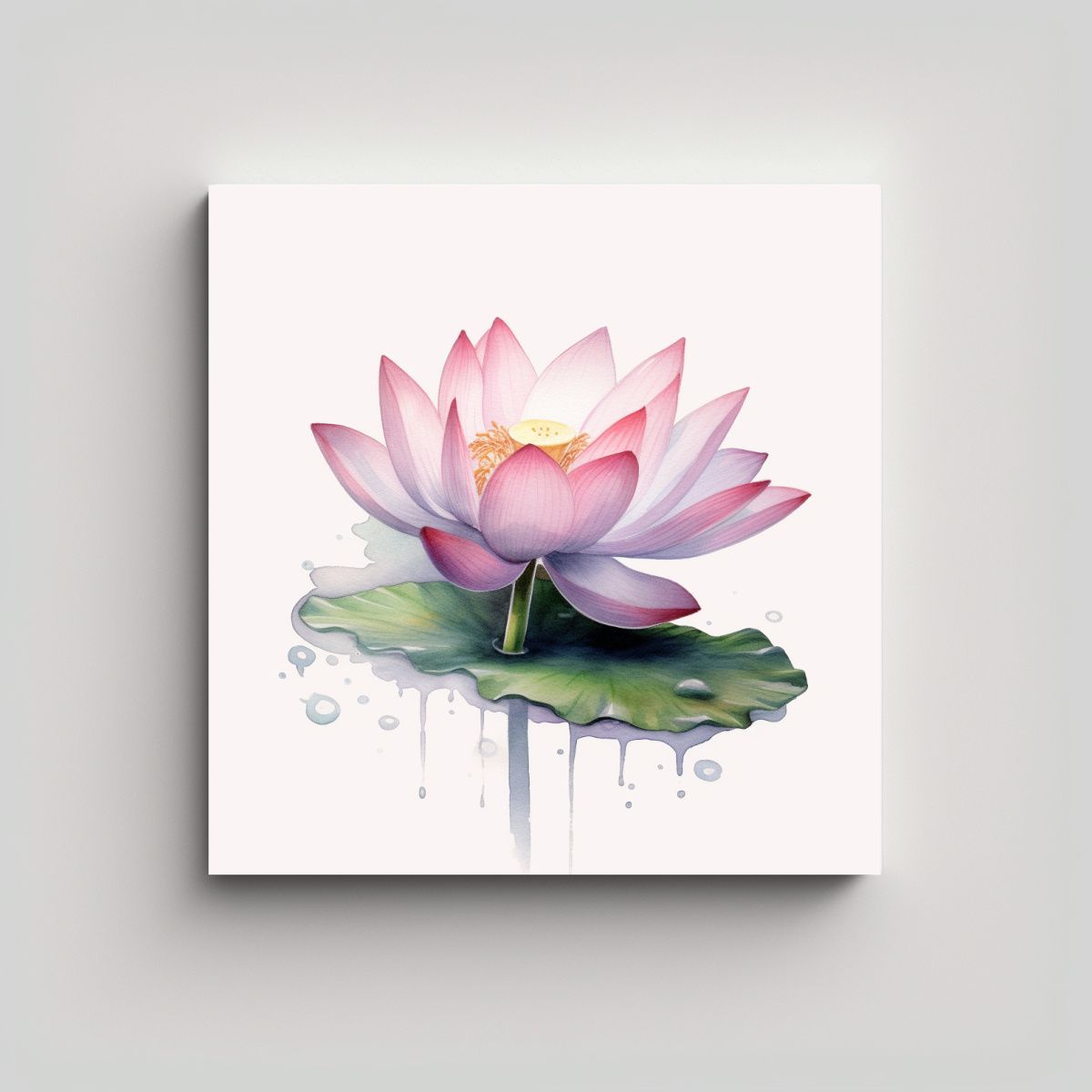 GENERICO - Loto Flotante En Agua Estudio Movimiento 70x70 Cm