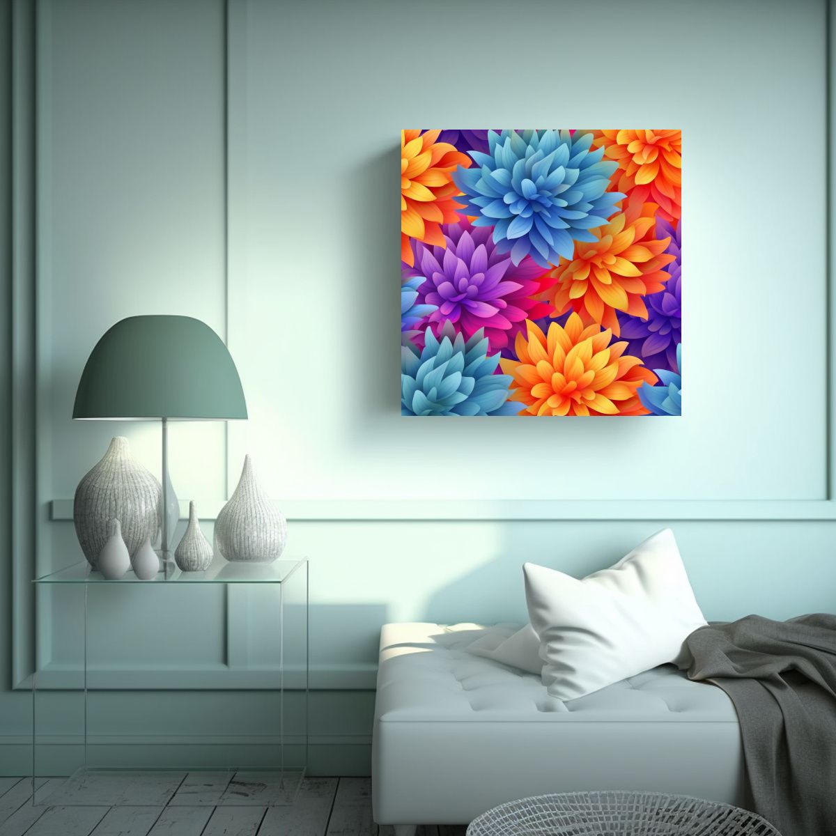 GENERICO - Diseño De Lienzo Fotográfico Patrones 90x90 Cm