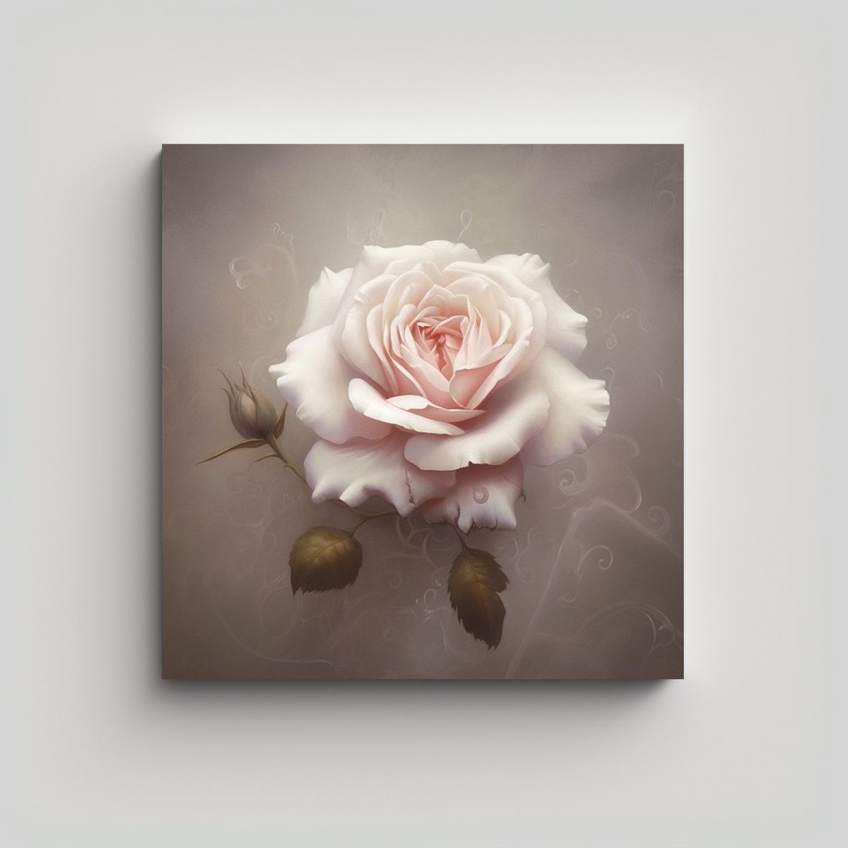GENERICO - Cuadro Romántico Y Elegante De Rosa Infinita Con 90x90 Cm