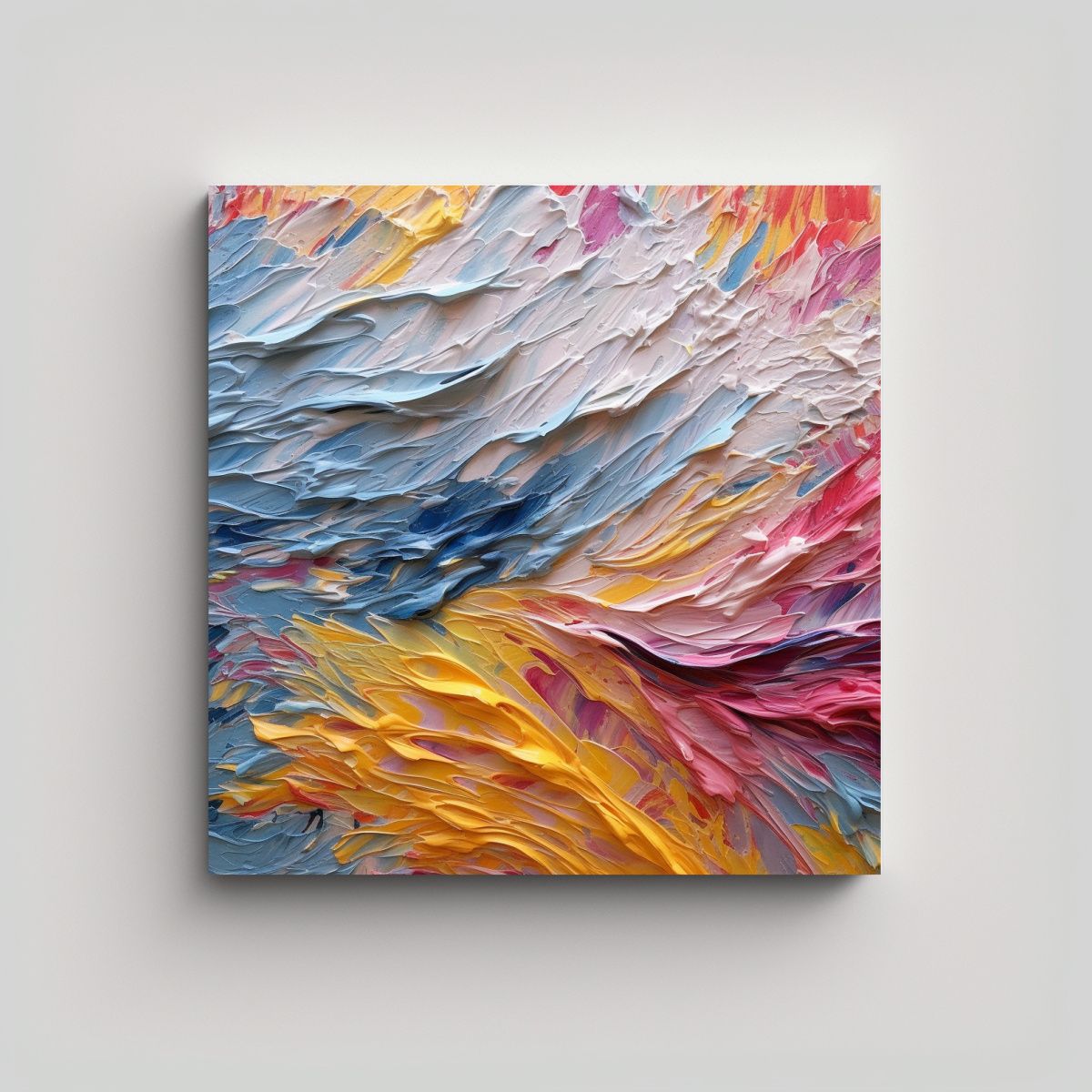 GENERICO - Cuadro Abstracto Textura Alta Calidad Para 80x80 Cm