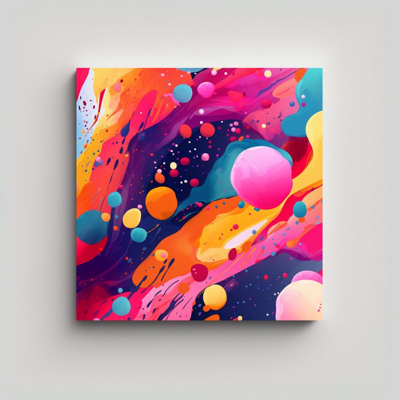 GENERICO - Pintura En Bastidor Moderno Con Diseño 80x80 Cm