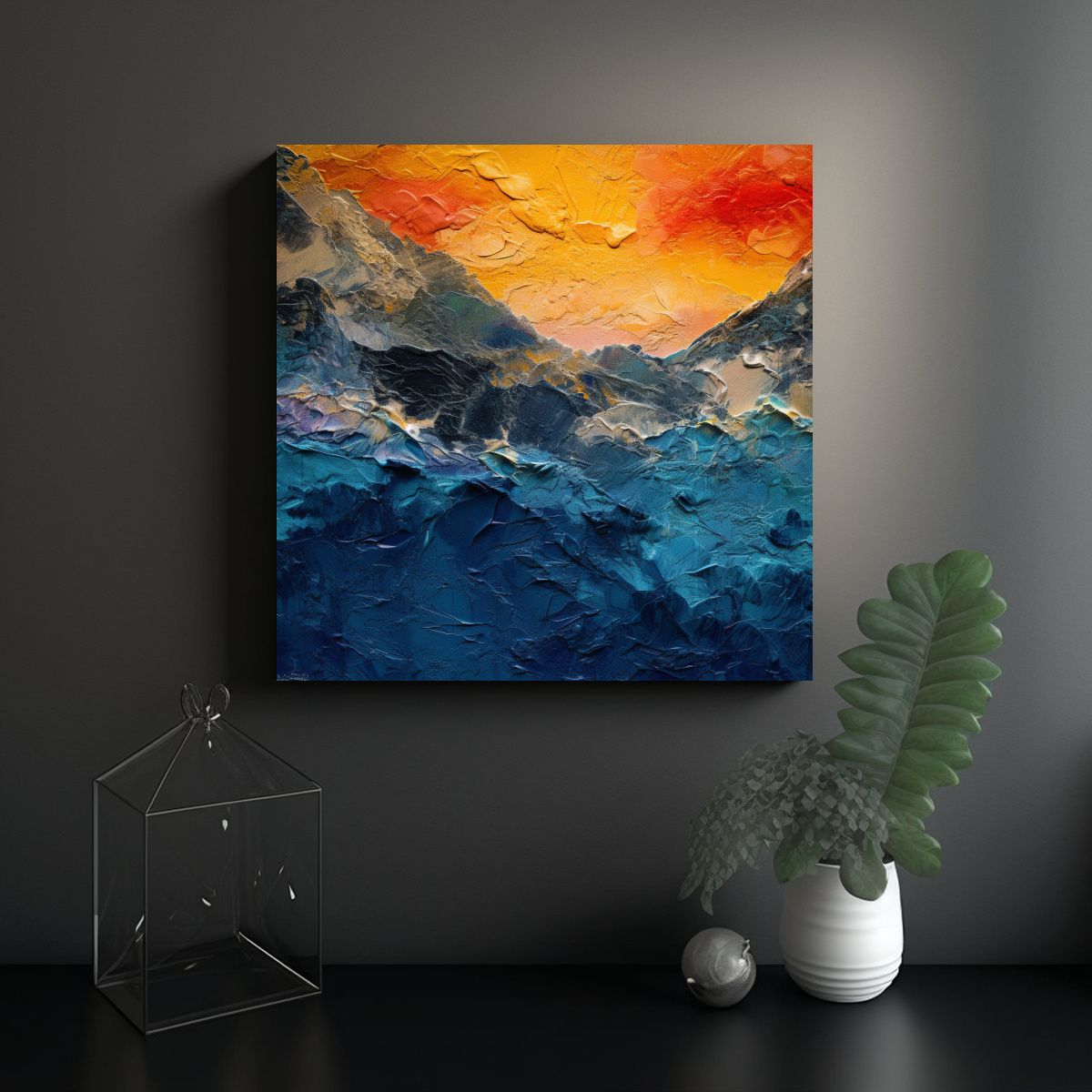 GENERICO - Cuadro Vanguardista Inspirado En Fotografía 70x70 Cm