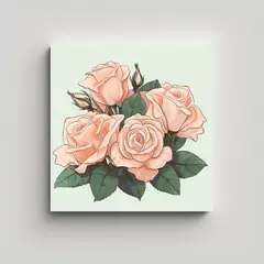 GENERICO - Arte Tela Sublimada Vitalidad Rosa Palida Estilo 90x90 Cm.