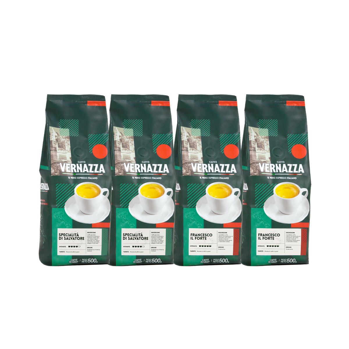 CAFFE VERNAZZA - x4 Mix Grano Caffè Vernazza - 2 kilos