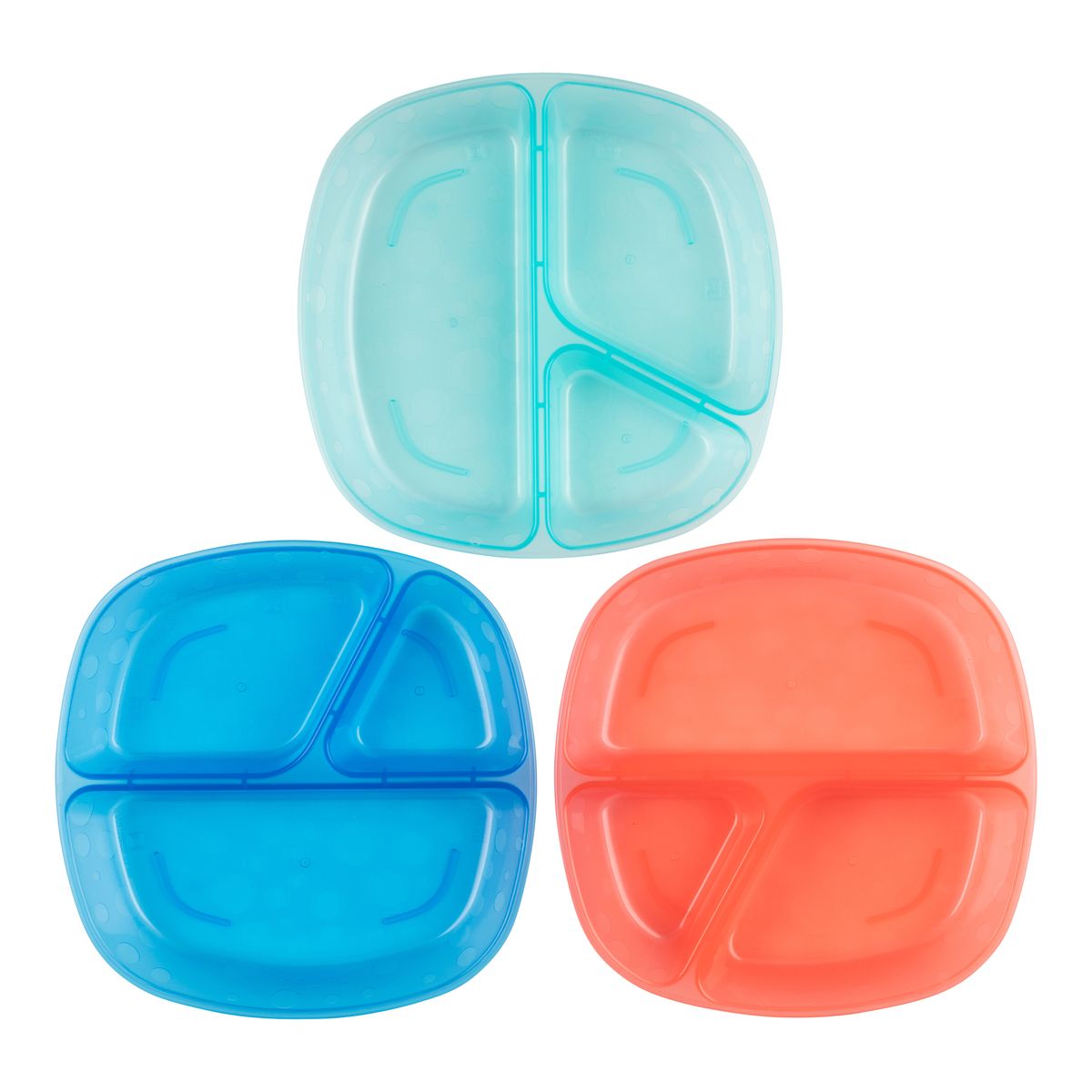DR BROWN'S - Pack 3 Platos Con Divisiones Dr. Brown's 4m+ Colores Varios