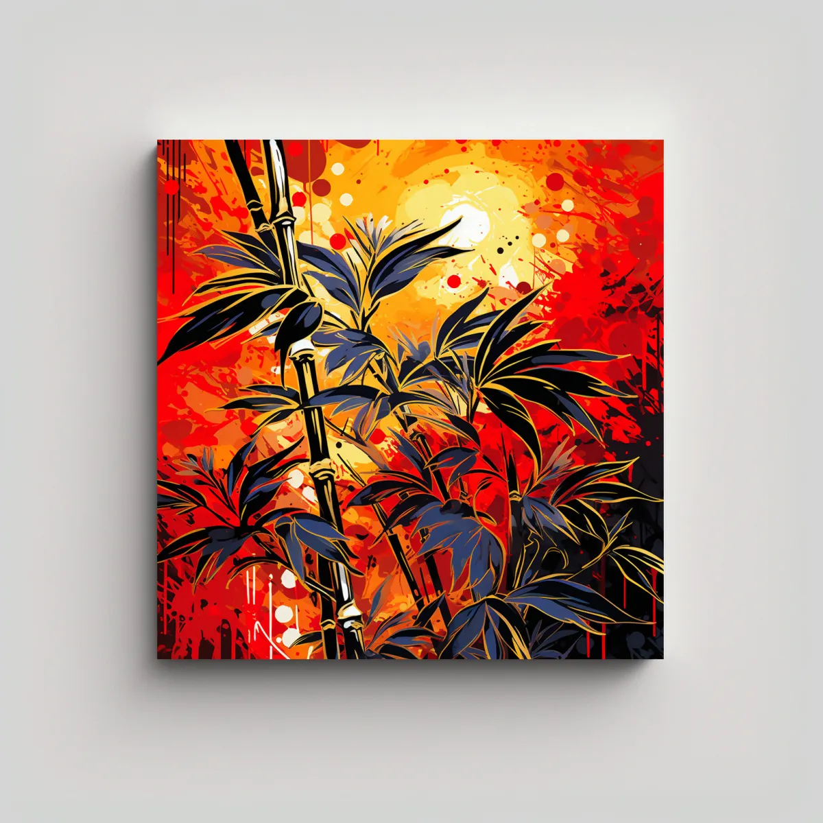 GENERICO - Cuadro Decorativo De Lienzo Con Finas Líneas 80x80 Cm