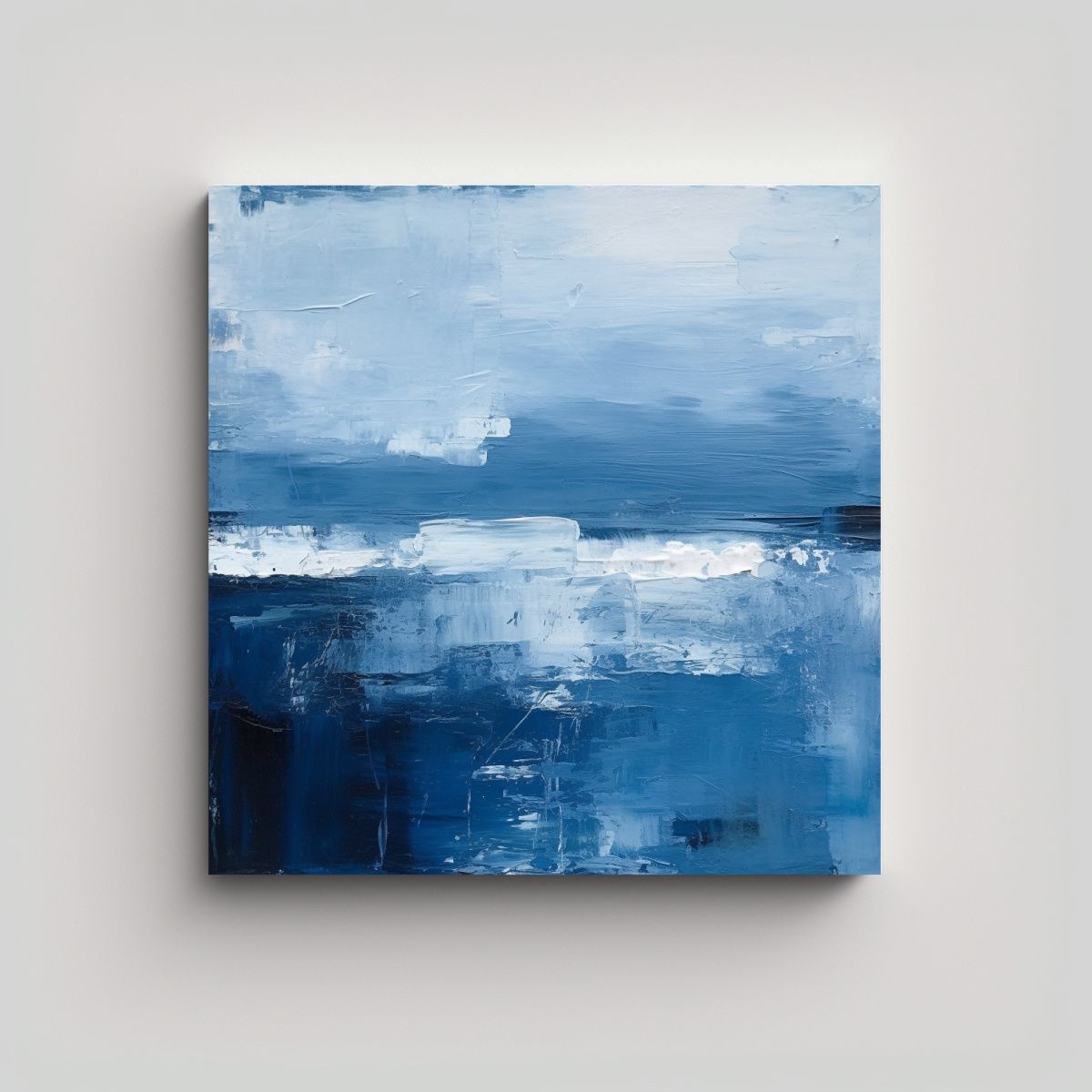 GENERICO - Pinturas Azules Estilo Abstracto Por Scott Evans 90x90 Cm