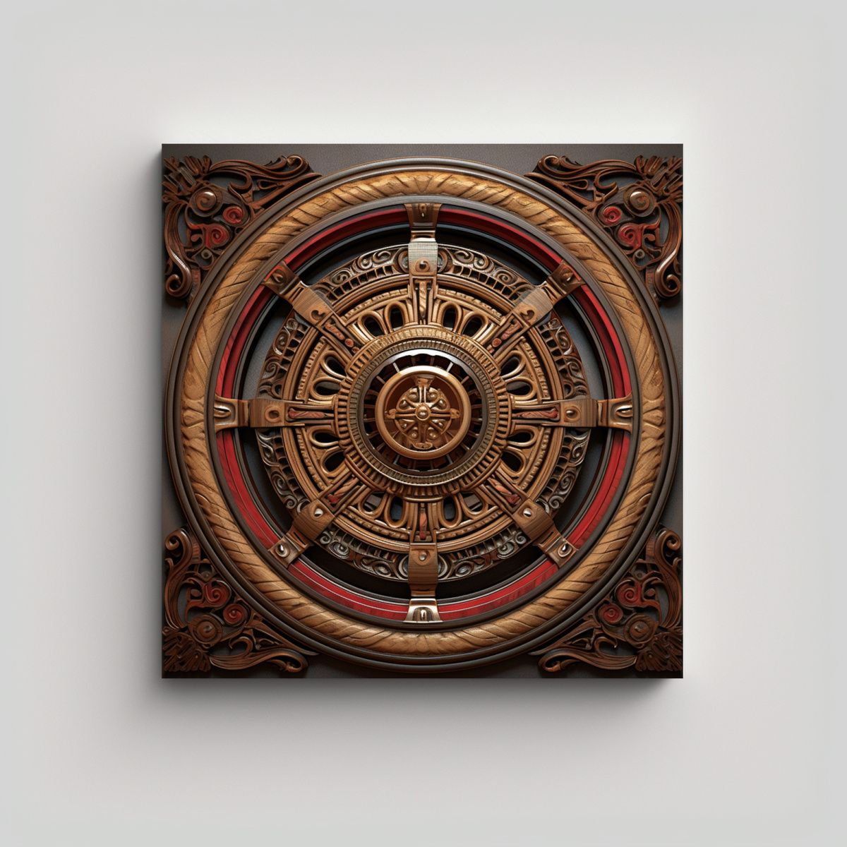 GENERICO - Cuadro De Vanguardia Luminosa Mandala Con 70x70 Cm.
