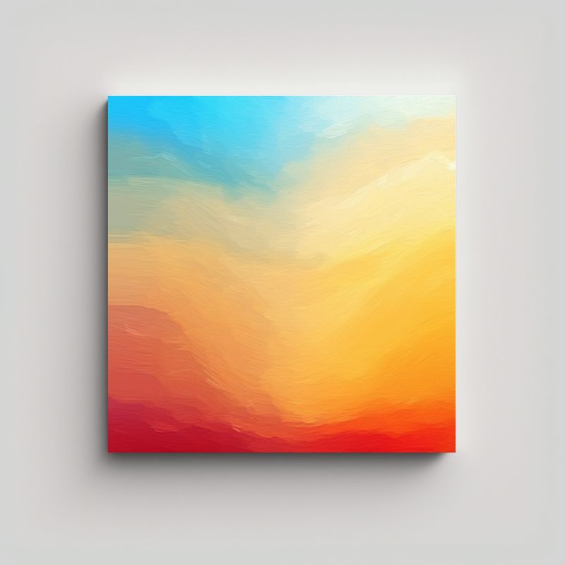 GENERICO - Diseño En Bastidor De Tela Con Contraste De 70x70 Cm