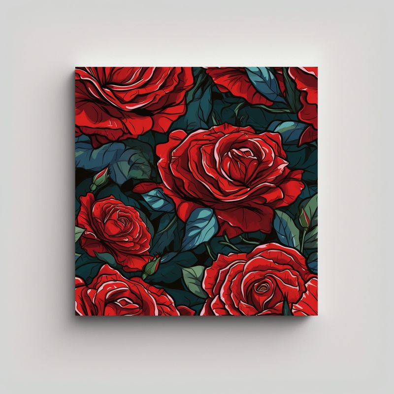 GENERICO - Estética Canva Cuadro Decorativo En Estilo 90x90 Cm