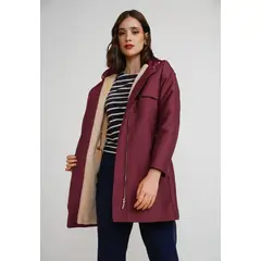 CANADIENNE - Parka Gruesa Mujer Poliéster Burdeo