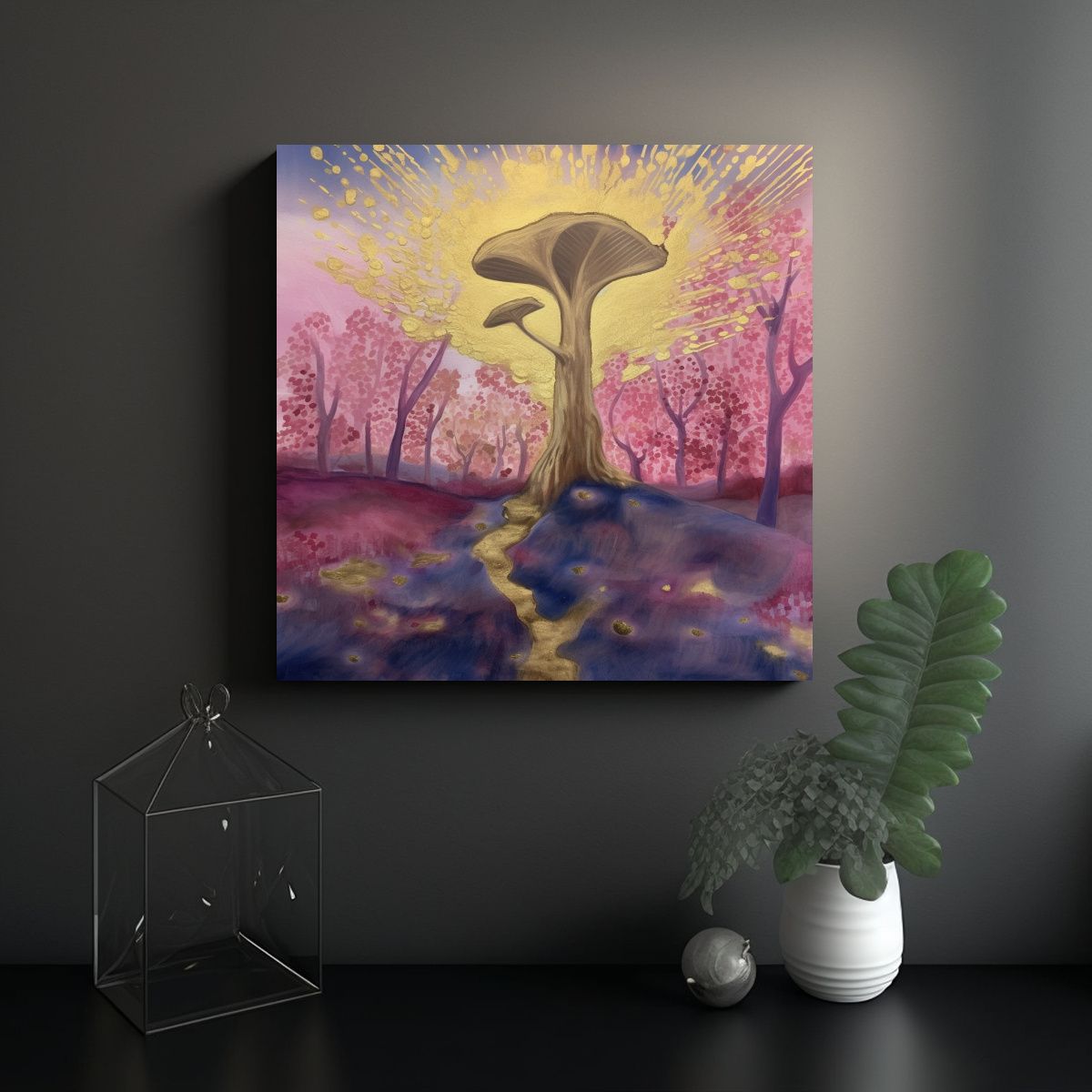 GENERICO - Pinturas Decorativas De Arte Cuadrado Con 70x70 Cm.