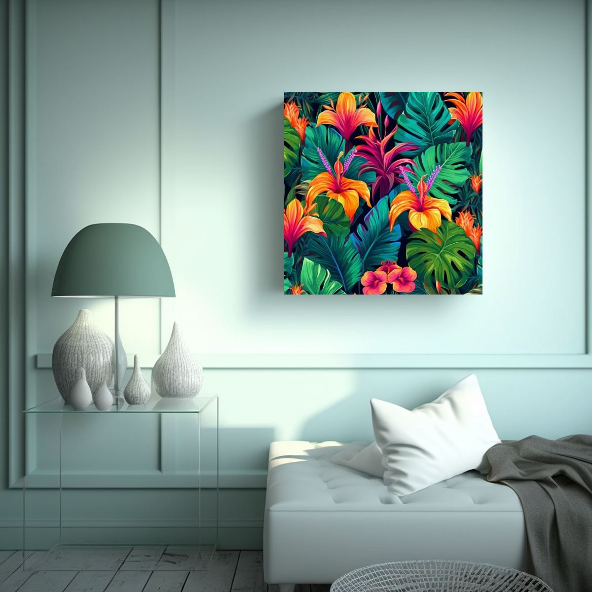 GENERICO - Lienzo Artístico Exótico Plantas Sensibilidad 80x80 Cm