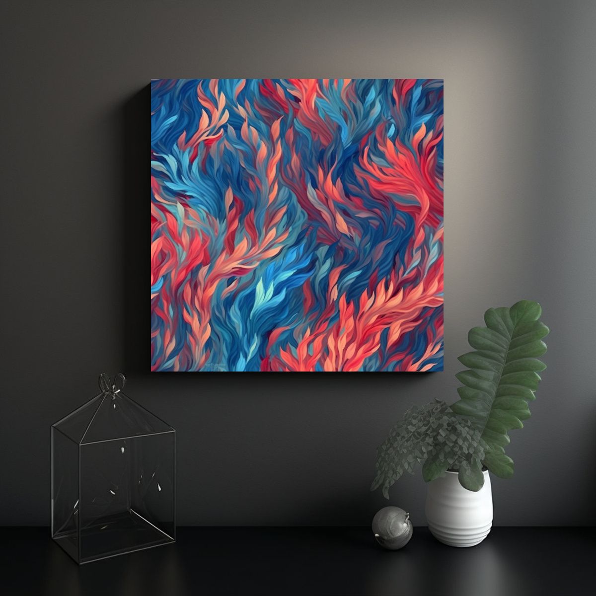 GENERICO - Pinturas Decorativas Abstractas Estilo Callejero 90x90 Cm.