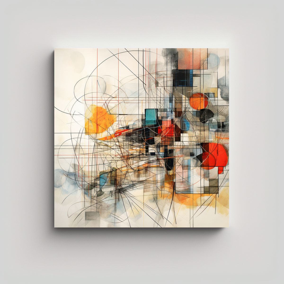 GENERICO - Cuadro Abstracto De Calidad Con Armonía De 80x80 Cm