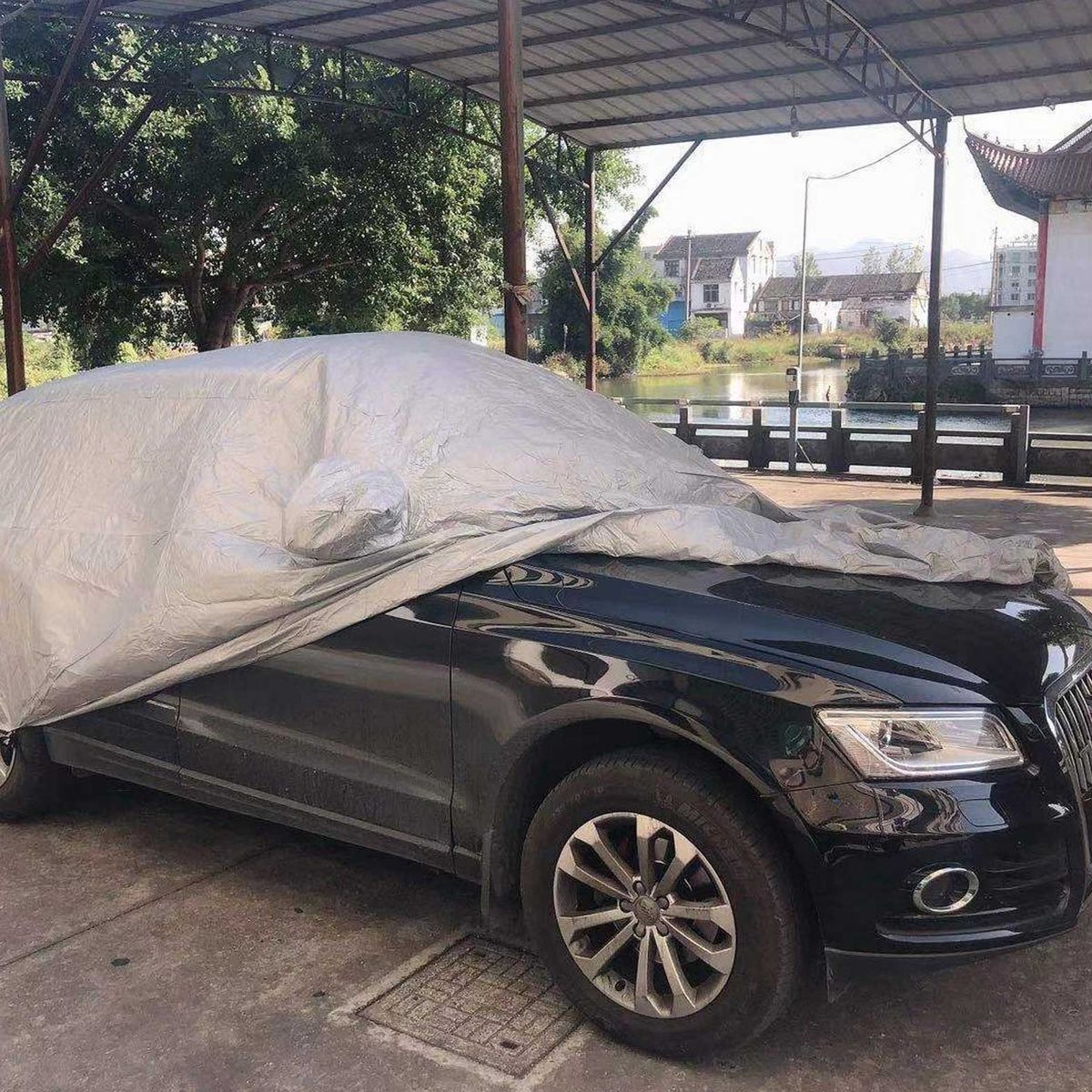 GENERICO - Funda Protectora Auto Impermeable Antipolvo 440x480 Talla L