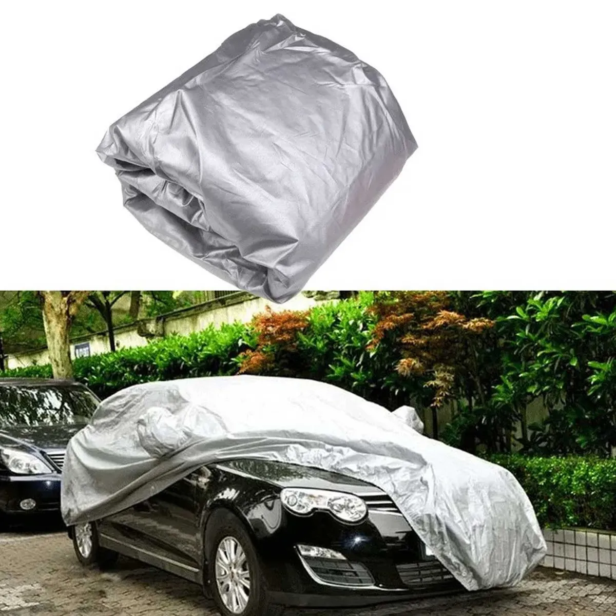 GENERICO - Funda Protectora Auto Impermeable Antipolvo 440x480 carpa Talla L