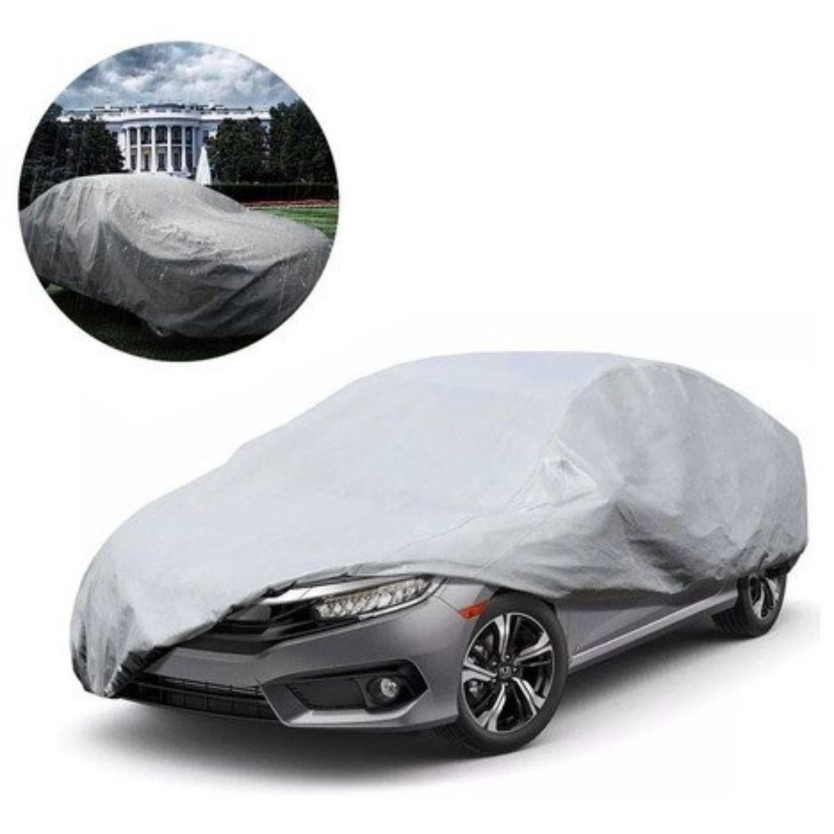 GENERICO - Funda Protectora Auto Impermeable Antipolvo 440x480 carpa Talla L