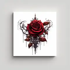 GENERICO - Cuadro De Rosa Fantástica En Estilo 90x90 Cm