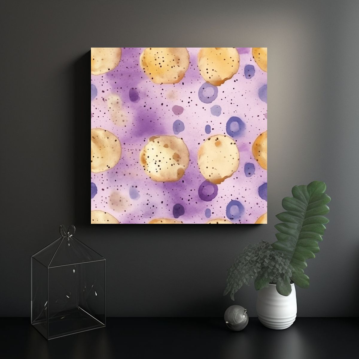 GENERICO - Pinturas De Decoración En Lienzo Con Textura De 90x90 Cm